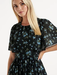 Kimmy Flutter Sleeve Mini Dress