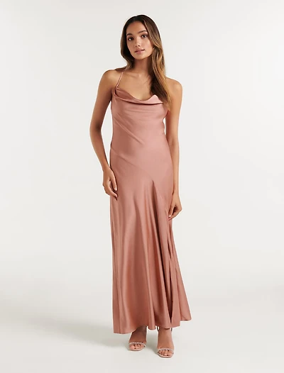 Blair Petite Back Detail Midi Dress