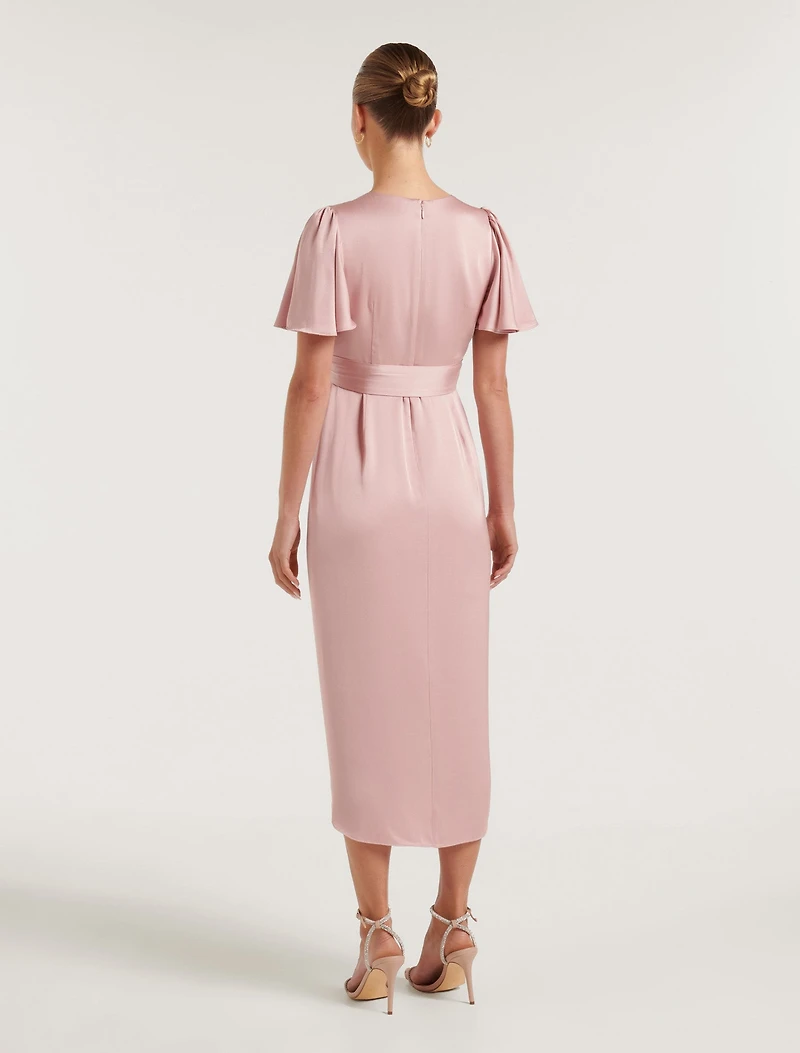 Carolina Petite Satin Midi Dress