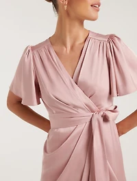 Carolina Petite Satin Midi Dress