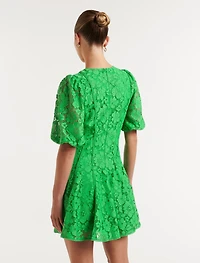 Milly Lace-Trim Mini Dress