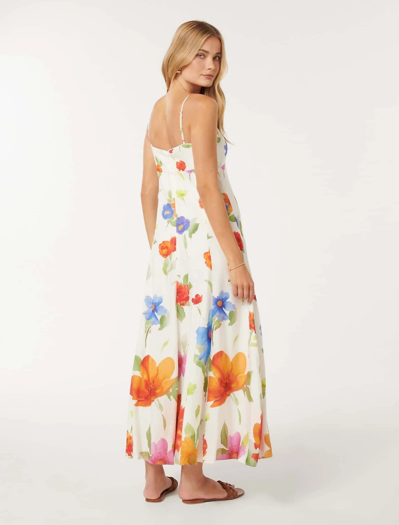 Vayda Strap Midi Sun Dress
