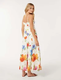 Vayda Strap Midi Sun Dress
