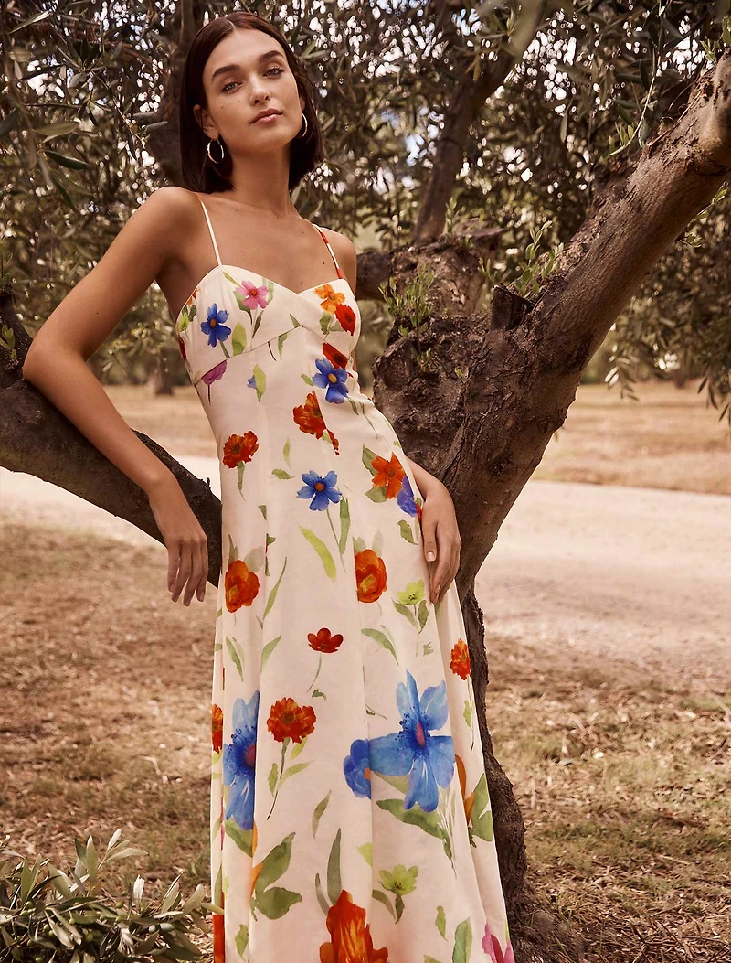 Vayda Strap Midi Sun Dress