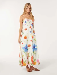 Vayda Strap Midi Sun Dress