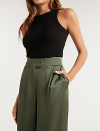 Alora Petite Satin Wide Leg Pants