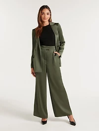 Alora Petite Satin Wide Leg Pants