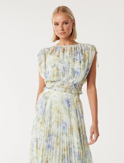 Eden Ruched Waist Sleeveless Blouse