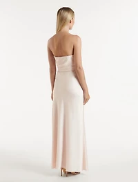 Wesley Asymm Strapless Maxi