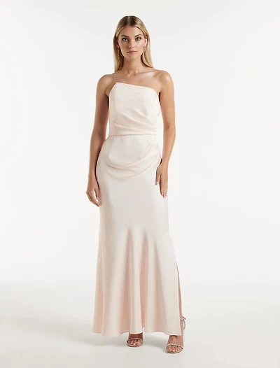 Wesley Asymm Strapless Maxi