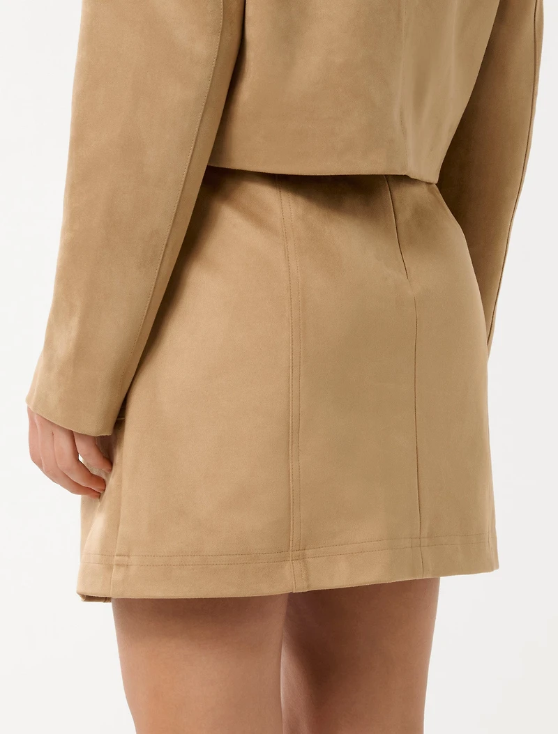 Leah Vegan Suede Mini Skirt