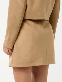 Leah Vegan Suede Mini Skirt