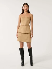 Leah Vegan Suede Mini Skirt