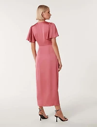 Estelle Flutter Sleeve Midi Dress