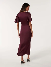 Estelle Petite Flutter Sleeve Dress