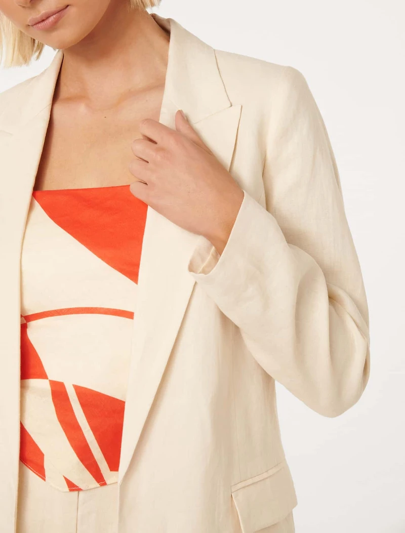 Lacey Linen Blazer