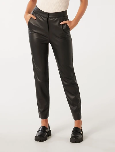 Alexis Vegan Leather Slim Leg Pant