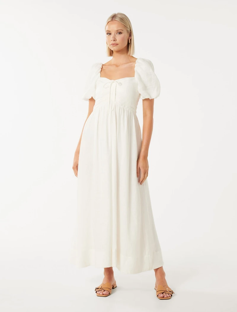 Destiny Ruched Bodice Midi Dress