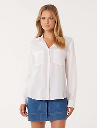 Abigail Long Sleeve Denim Blouse
