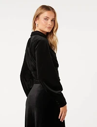 Viola Velvet Keyhole Top