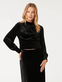 Viola Velvet Keyhole Top