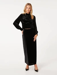 Viola Velvet Keyhole Top
