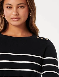 Kim Bretton Striped Knit Jumper
