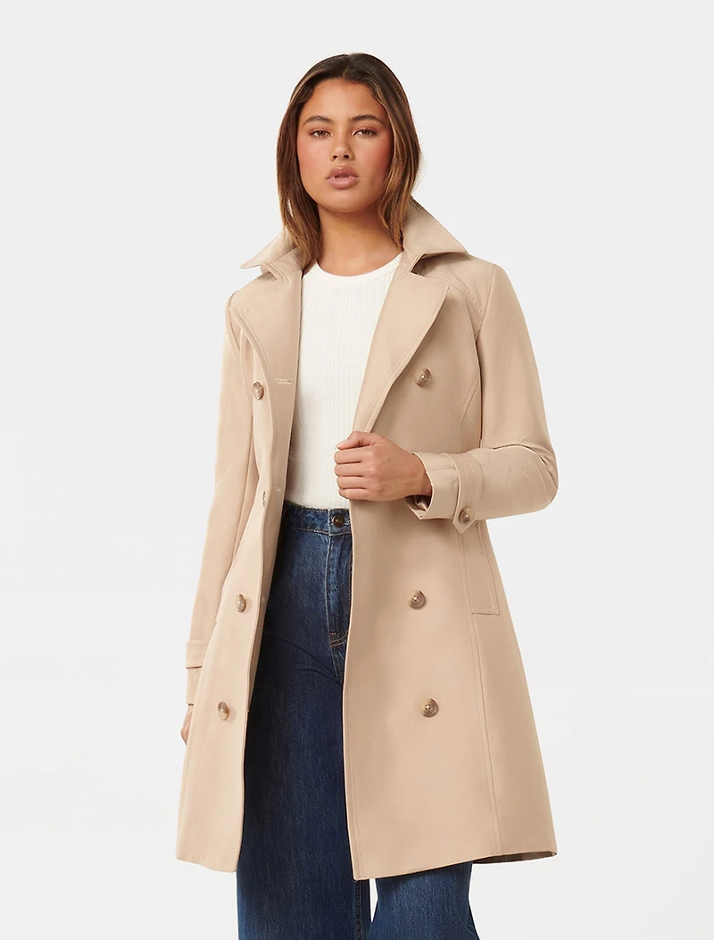 Alicia Short Hooded Trench