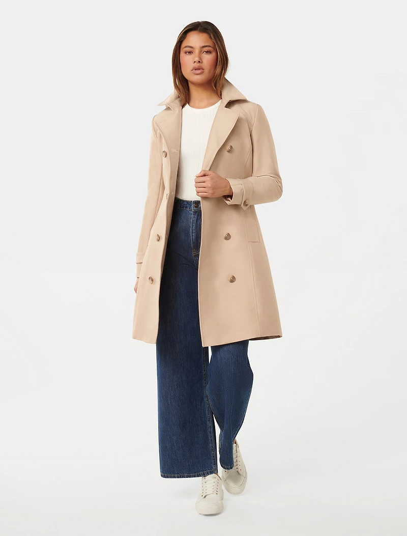 Alicia Short Hooded Trench