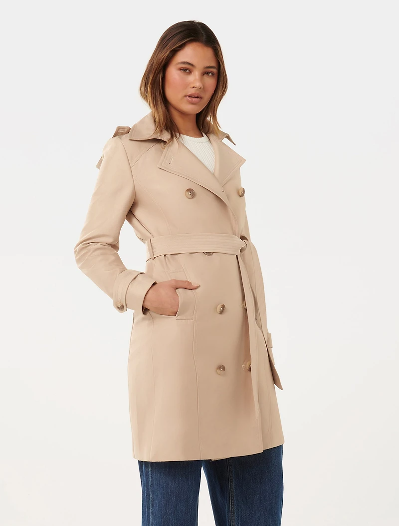 Alicia Short Hooded Trench