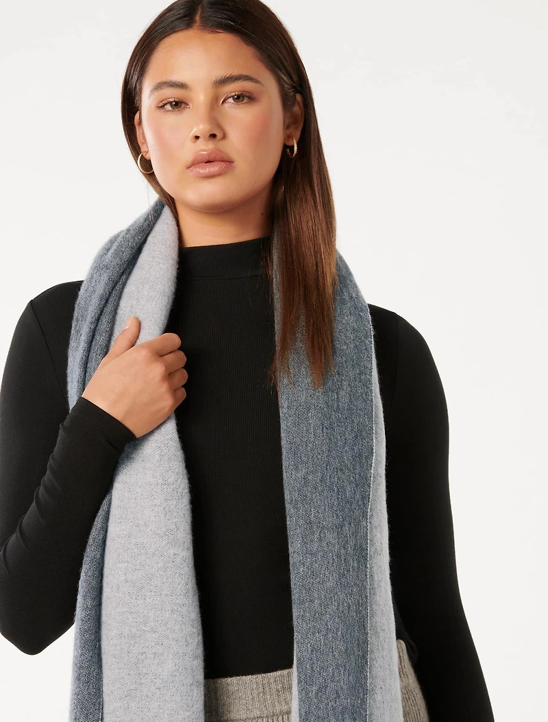 Esme Two Tone Premium Wool Scarf