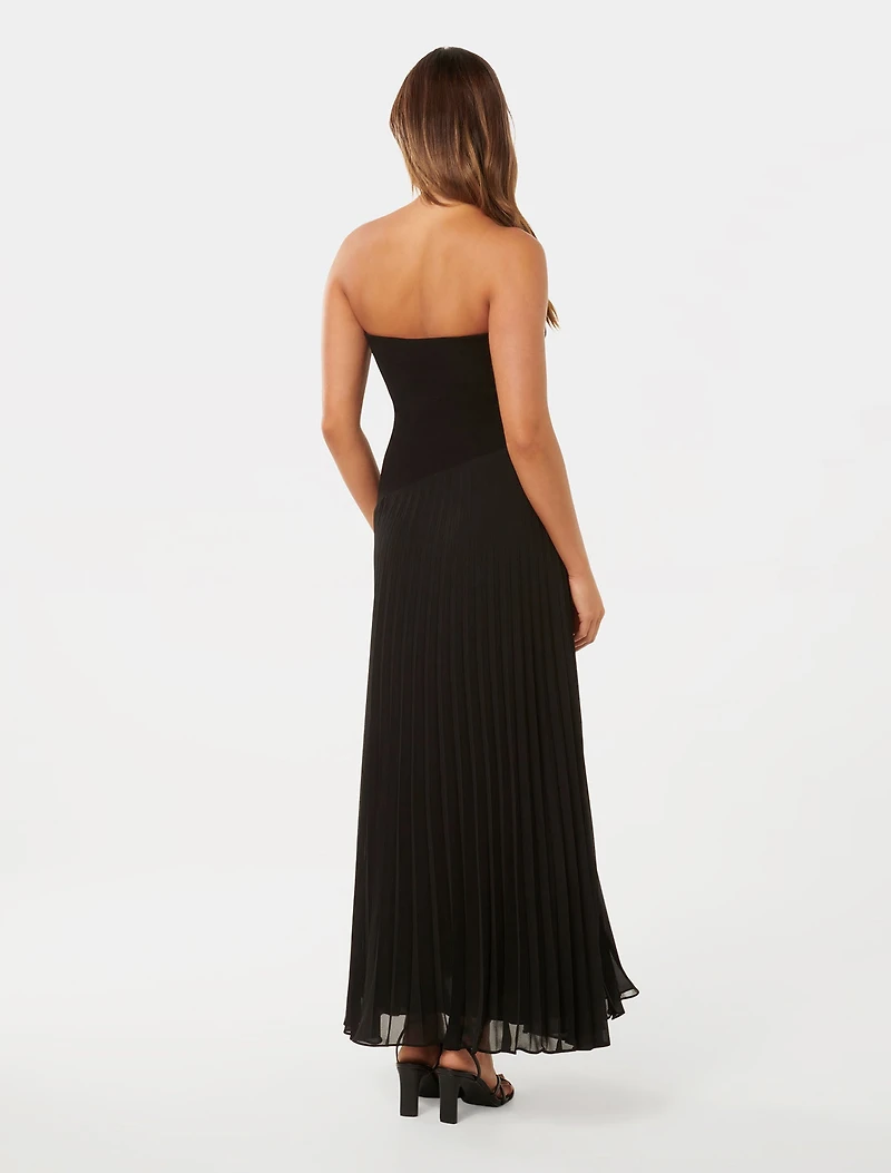Capri Strapless Pleat Midi