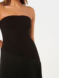 Capri Strapless Pleat Midi