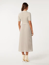 Melody S/S Polo Collar Knit Dress