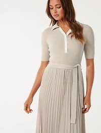 Melody S/S Polo Collar Knit Dress