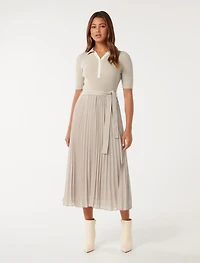 Melody S/S Polo Collar Knit Dress