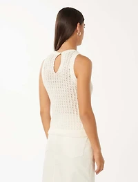 Bailee Crochet Racer Top