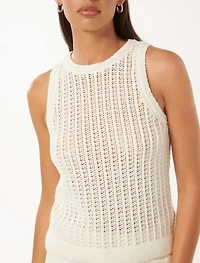 Bailee Crochet Racer Top