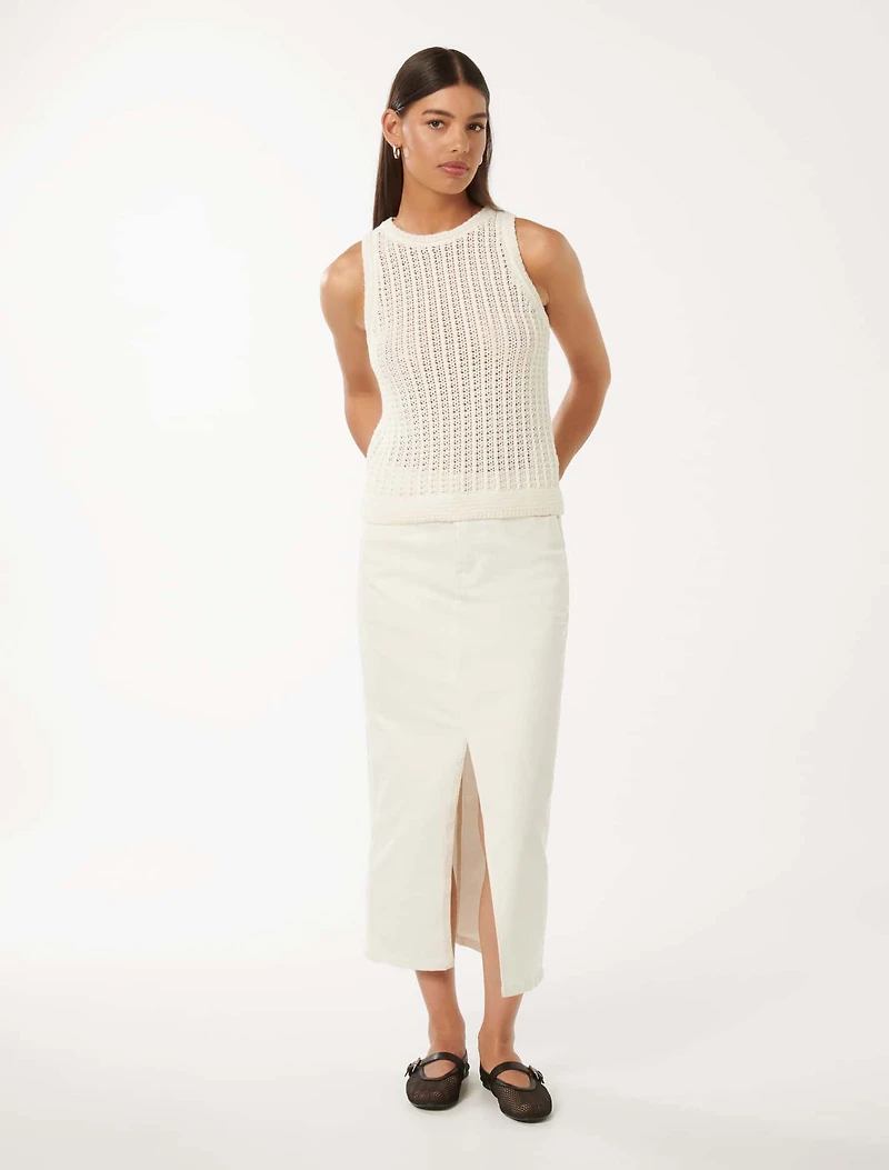 Bailee Crochet Racer Top