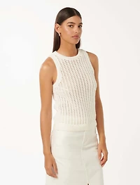 Bailee Crochet Racer Top