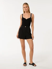 Sofia Crochet Trim Knit Tank Top