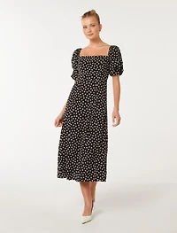 Hailee Puff Sleeve Midi