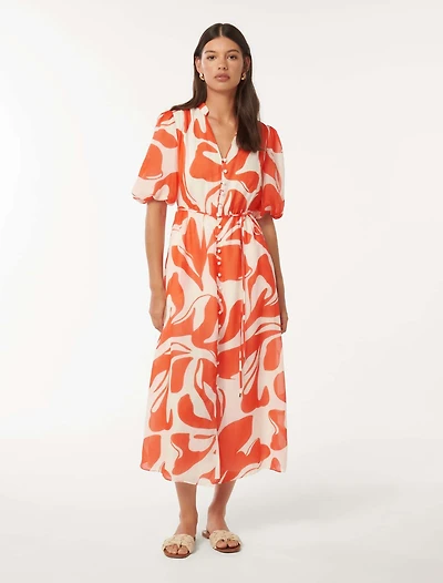 Loren Puff Sleeve Midi