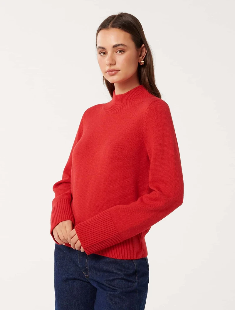 Poppy Stand Neck Sweater
