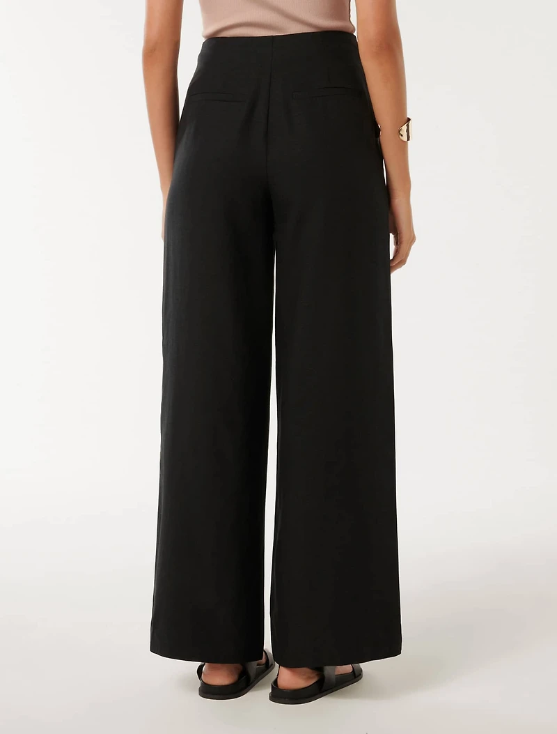 Mona Linen Wide Leg Pant