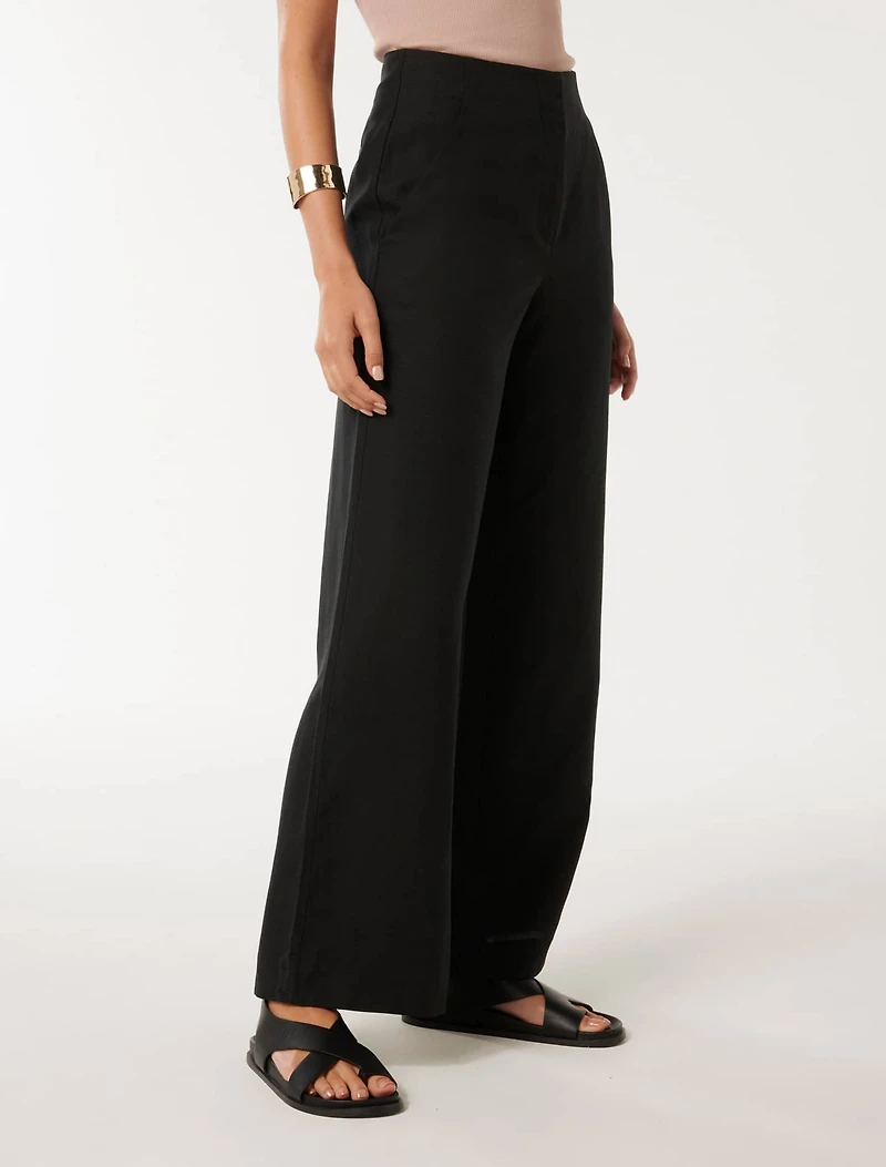 Mona Linen Wide Leg Pant