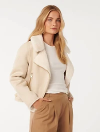Montana Faux Fur Aviator Jacket