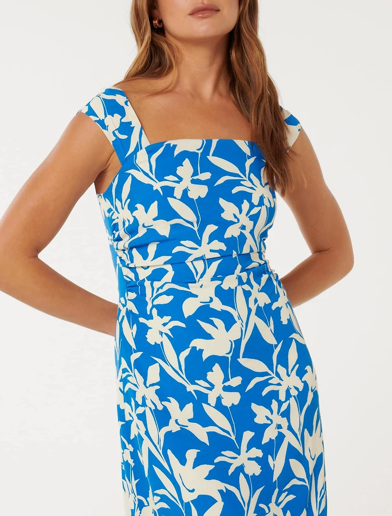 Luella Ruched Waist Midi