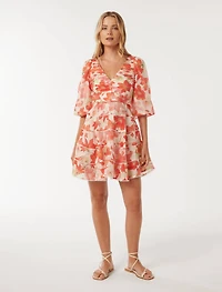 Cindy Tiered Floral Skater