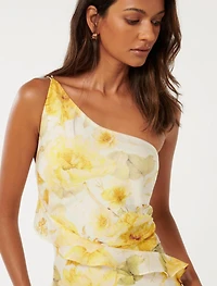 Belle Petite One Shoulder Gown